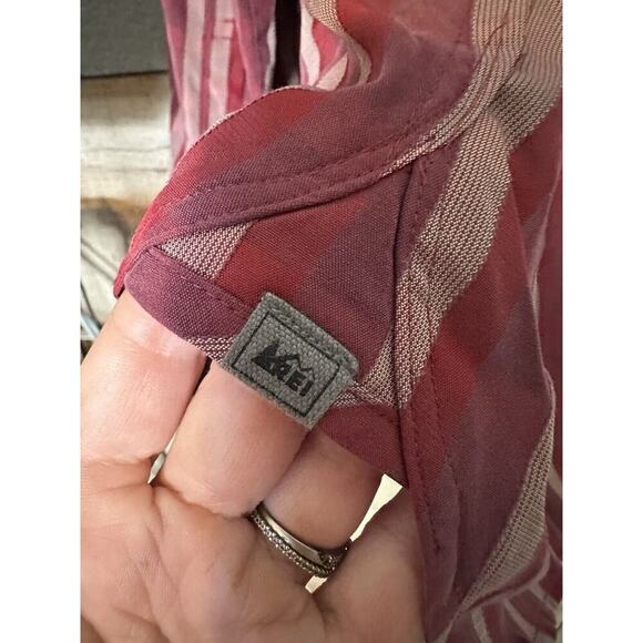 Rei Adventures Microcheck Long Sleeve Button Up Mens XL Outdoors Camping Hiking - Picture 4 of 10